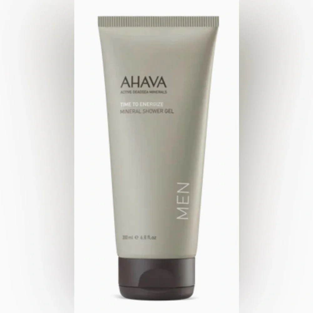 AHAVA Men’s 3 piece skin care set, Mineral Shower Gel/Hand Cream/After-Shave